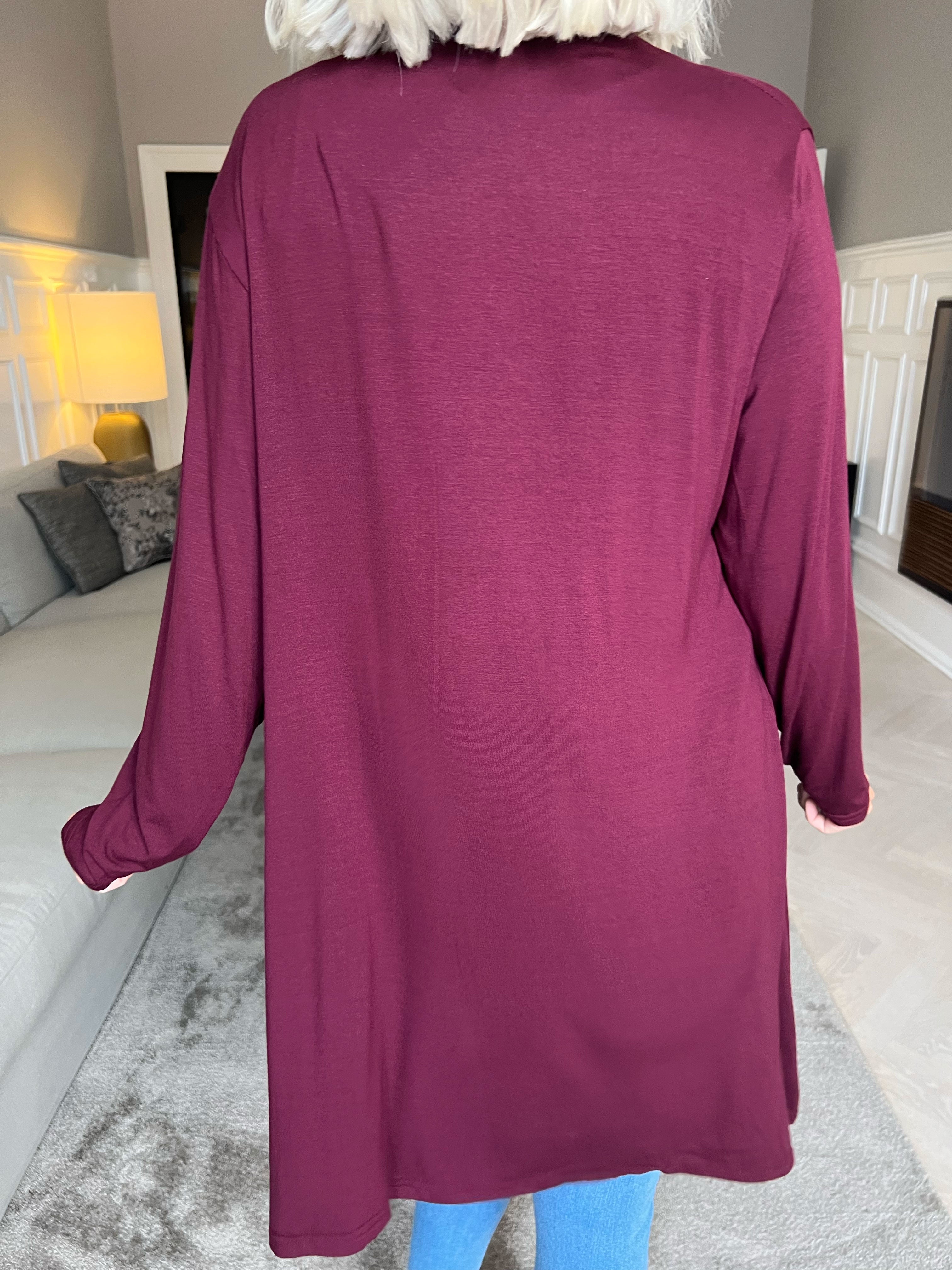 Rosa - Basis cardigan i jersey stof (bestseller)
